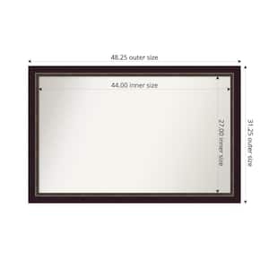 Signore Bronze 48.25 in. x 31.25 in. Custom Non-Beveled Wood Framed Bathroom Vanity Wall Mirror
