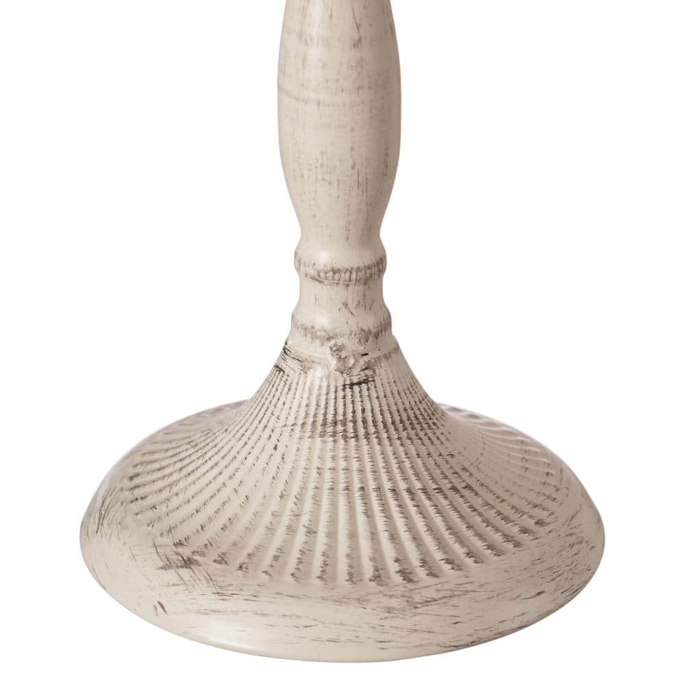 Elegant Antique Distressed 3-Arm Metal Candelabra - 12"x13"