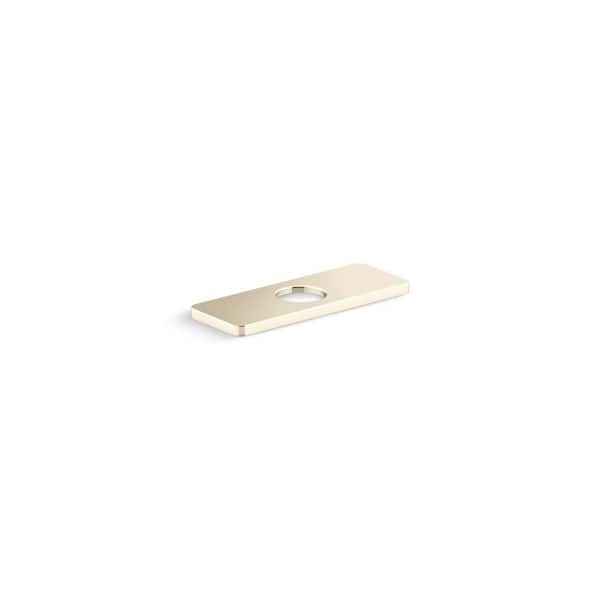 KOHLER Parallel Escutcheon Plate in Vibrant French Gold