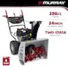 Murray Flurry XL 24 in. 208 CC Self Propelled 2-Stage Gas Snow Blower ...