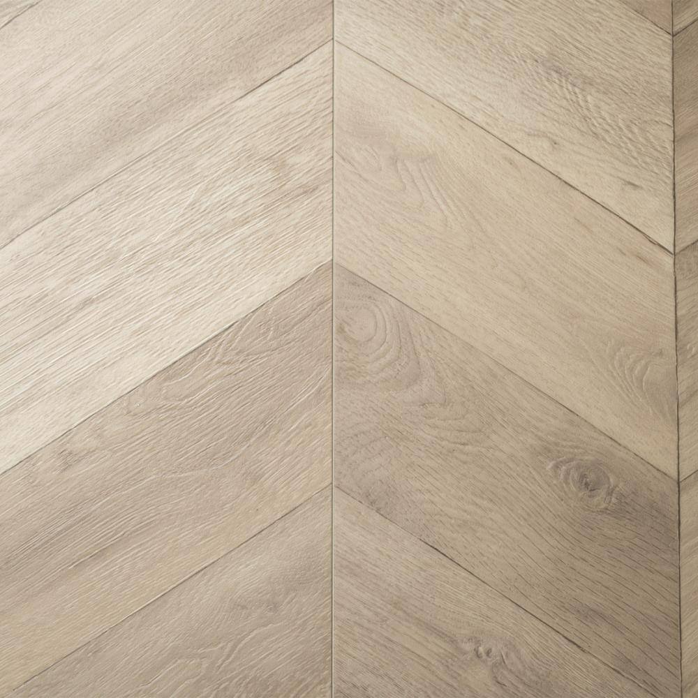 Lucida Surfaces Take Home Sample Chevron Beach Oak 18 in. x 18 in