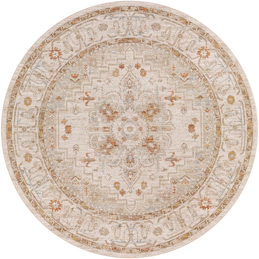 Shuri Cream 5 ft. Round Indoor Area Rug price history on PriceWatchPro