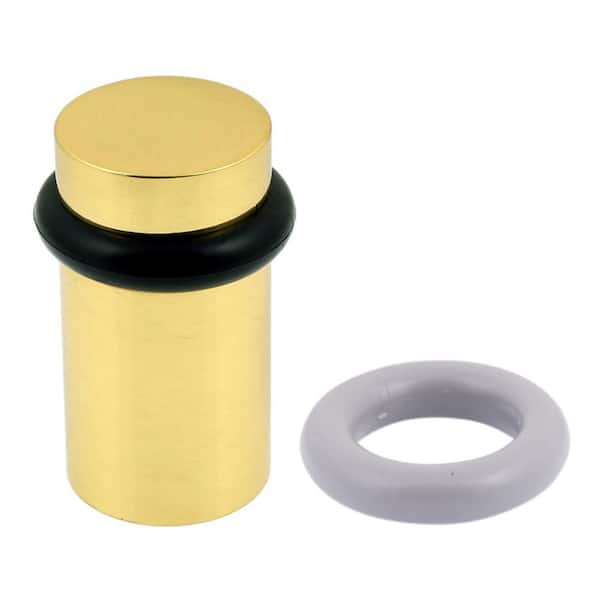 Polished Brass No Lacquer Solid Brass High Clearance Flat Top Floor Door Stop