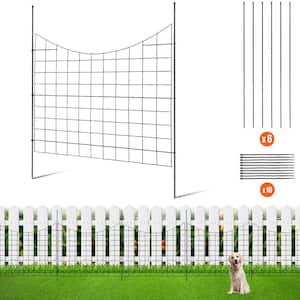 Garden Fence No Dig Fence 36.6 in. H x 29.5 in. L Animal Barrier Fence with 2.5 in. Spike Spacing (5-Pack)