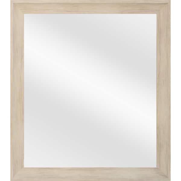 29 in. W x 33 in. H Rectangular PS Framed Wall Bathroom Vanity Mirror in Wood (Screws Not Included)