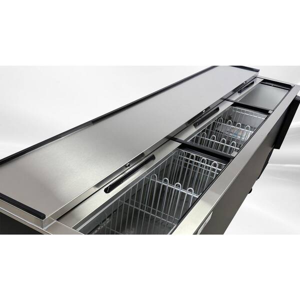 Cooler Depot 95.2 in. 26.6 cu. ft. Commercial Top Loading Back Bar Beer ...