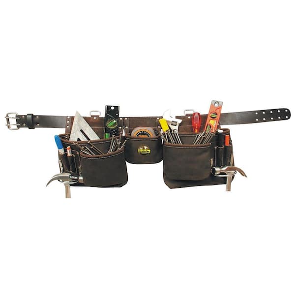 12-Pocket Top Grain Oil Tanned Leather Professional Tool Apron