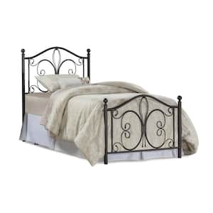 Milwaukee Brown Twin Headboard and Footboard Bed with Frame
