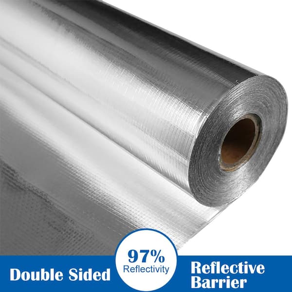 Wellco 48 in. x 25 ft. Double-Sided Aluminum Film Woven Fabric
