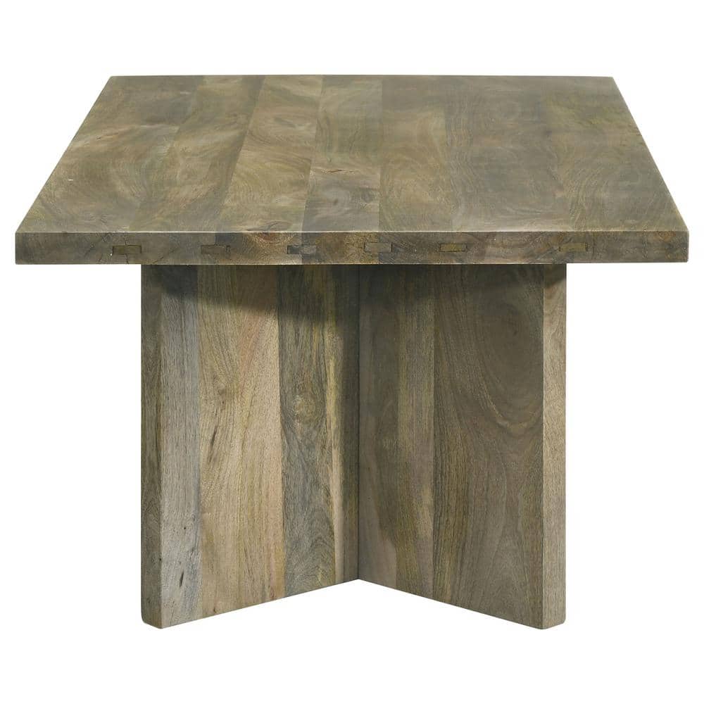 Andando Rustic Brown Solid Wood Rectangular Coffee Table