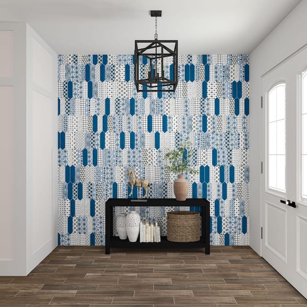 LuxeCraft Ensemble Black Mix 3 in. x 12 in. Glazed Ceramic Picket Wall Tile (8.8 sq. ft./case)