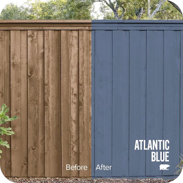 5 gal. #600F-6 Atlantic Blue Solid Color House and Fence Exterior Wood Stain