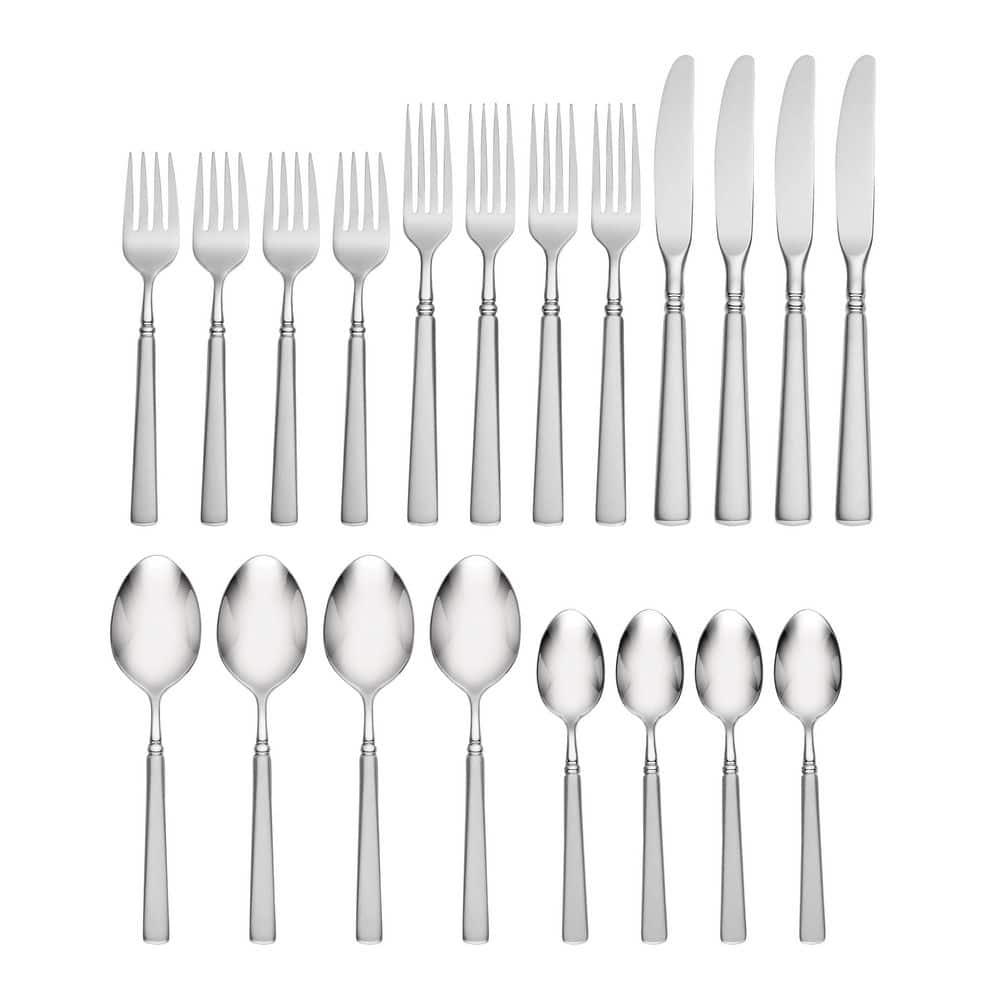 Oneida Satin Easton 20 Piece Fine Flatware Set, Service for 4
