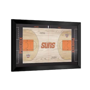 Phoenix Suns Logo 26 in. W x 15 in. H Wood Black Framed