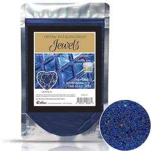 Crystal Glass Grout Jewels Lapis Blue 75 grams (1-Pack)