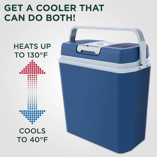 PORTABLE 24L ELECTRIC DAMAGED COOLBOX TRAVEL CAMPING FOOD DRINK COOLER  WARMER