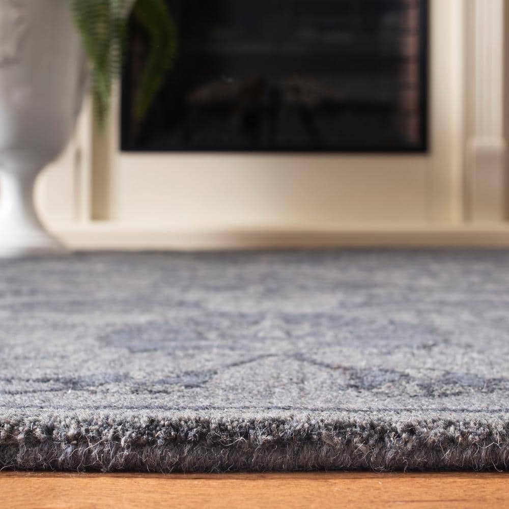 Handmade Heirloom Gray Wool 9' x 12' Tufted Area Rug