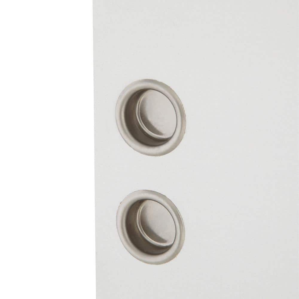 96 in. x 80 in. Primed MDF Sliding Closet Door with Chrome Trim