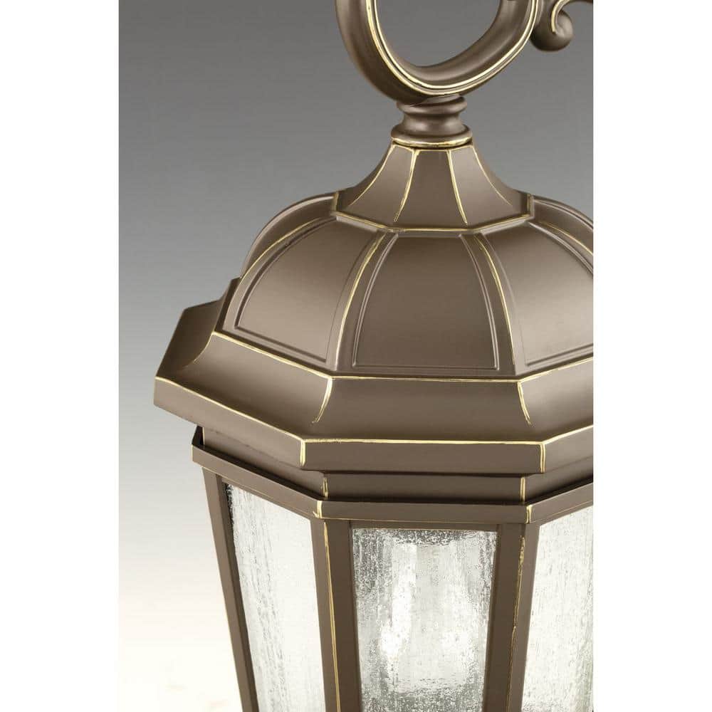 Antique Bronze 33" Outdoor Wall Lantern with Clear Glass