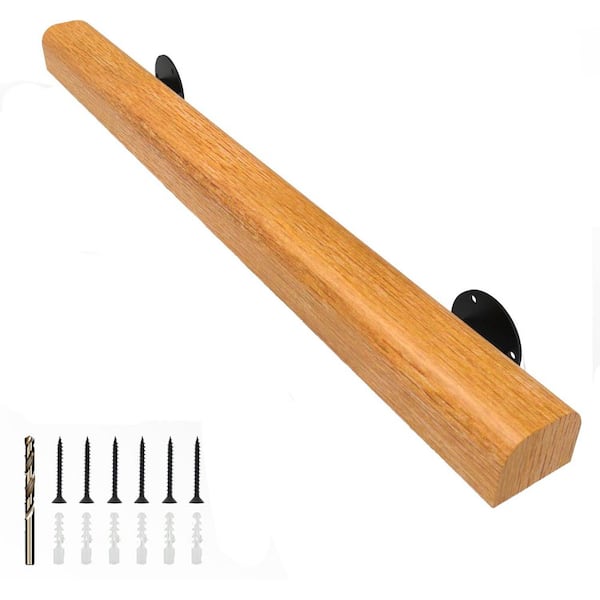 2 ft. Wood Stair Handrails Non-Slip Indoor Outdoor Hand Railings for Corridor Lofts Patio Kindergarten Guardrail