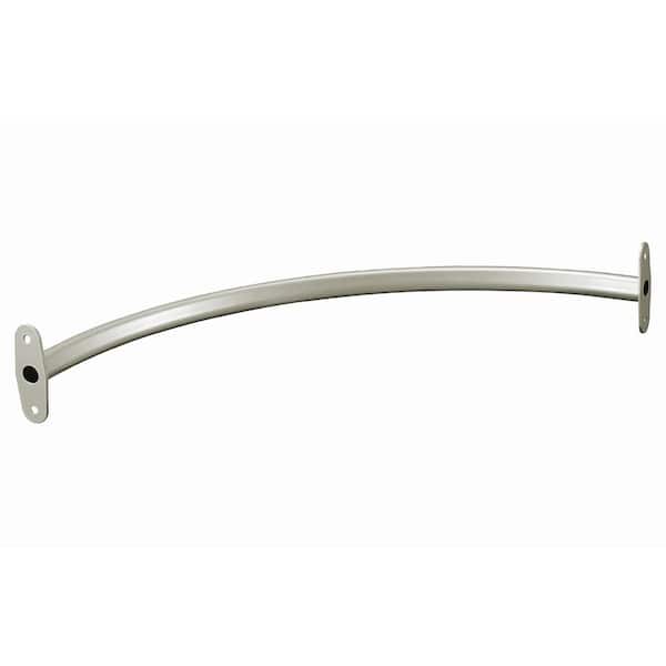 Impressions 23 in. Corner Rounder Nickel Closet Rod