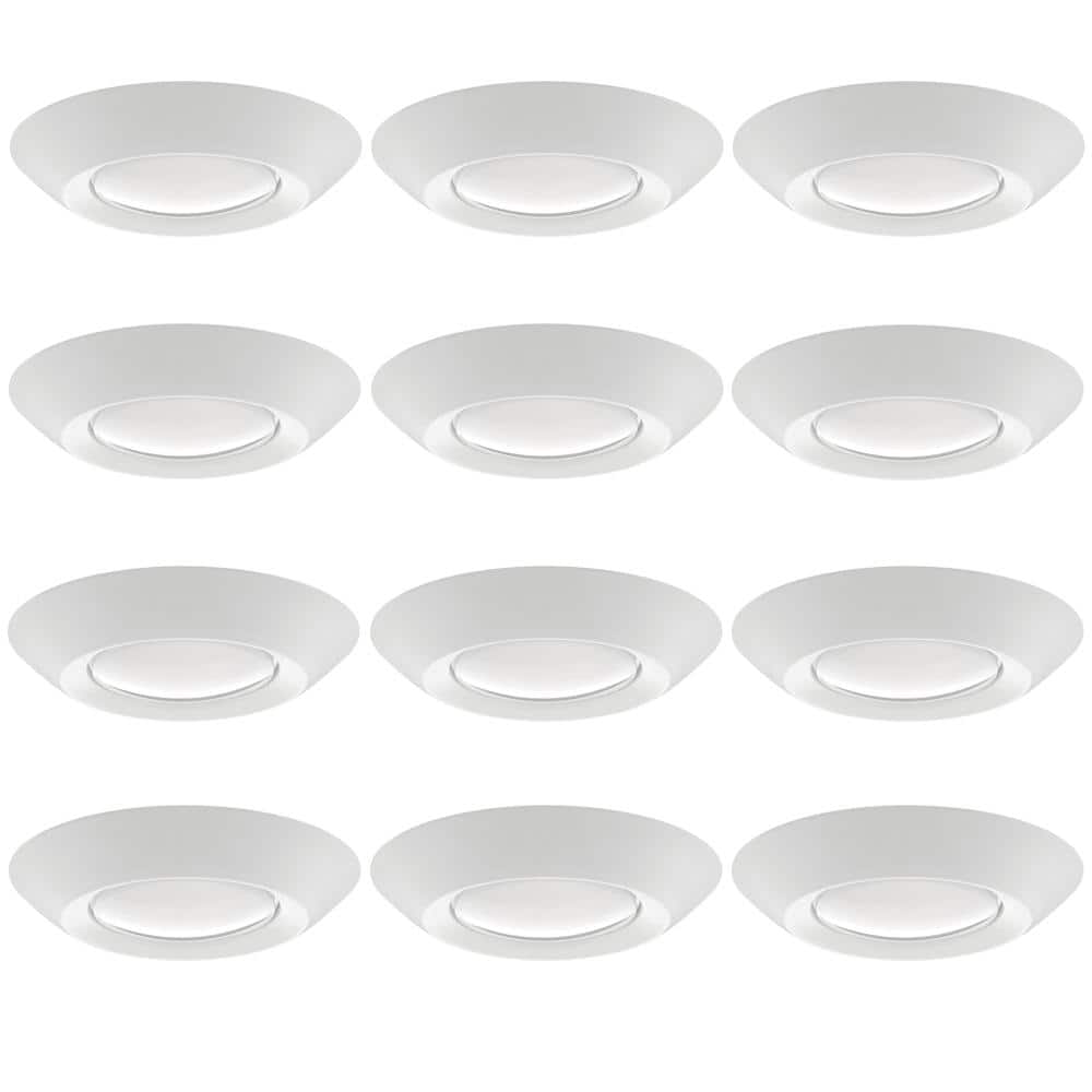 5 in./6 in. 14W Selectable CCT LED Recessed Trim Disk Light 1000 Lumens Mount into Recessed Can or J-Box (12 Pack) price history on PriceWatchPro