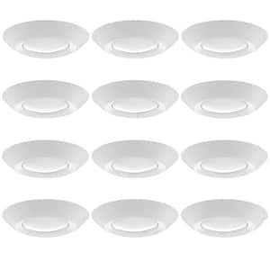 5 in./6 in. 14W Selectable CCT LED Recessed Trim Disk Light 1000 Lumens Mount into Recessed Can or J-Box (12 Pack)