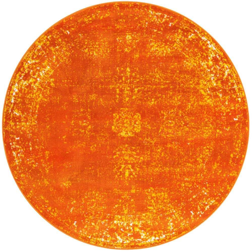 Sofia Casino Orange 5 ft. x 5 ft. Area Rug price history on PriceWatchPro