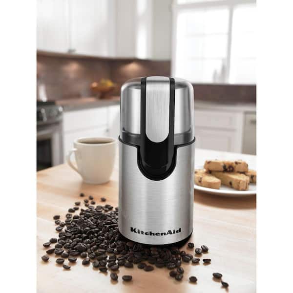 KitchenAid 7 oz. Onyx Black Coffee Grinder with Stainless Steel Blade  BCG111OB - The Home Depot