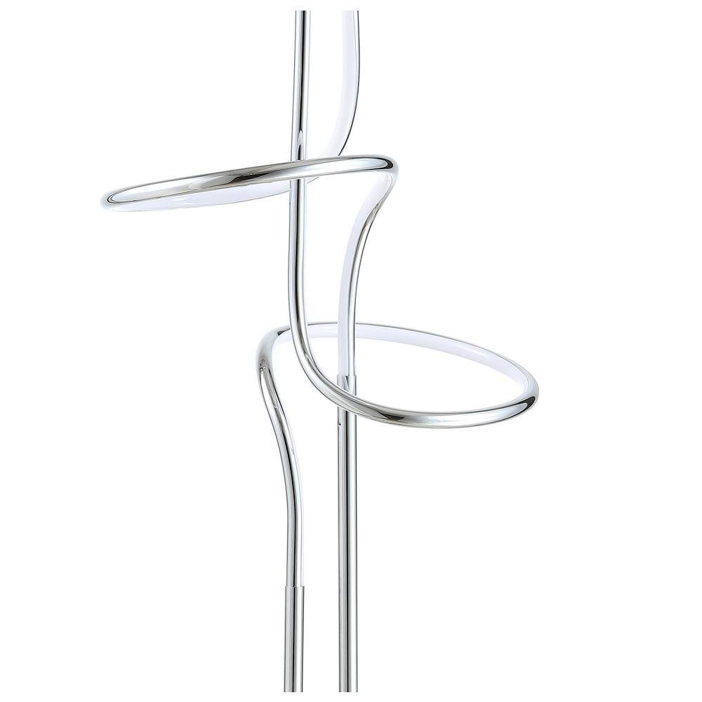 Sketch 64" Silver Adjustable Arc LED Floor Lamp