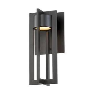Chamber 12 in. Bronze Integrated LED Outdoor Wall Sconce, 3000K