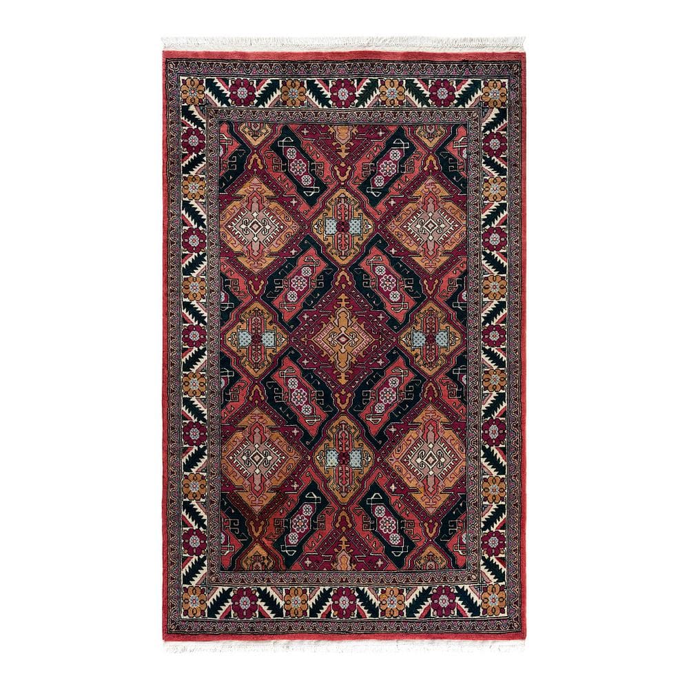 Eclectic Red 4 ft. x 6 ft. Solid Wool Indoor Area Rug price history on PriceWatchPro