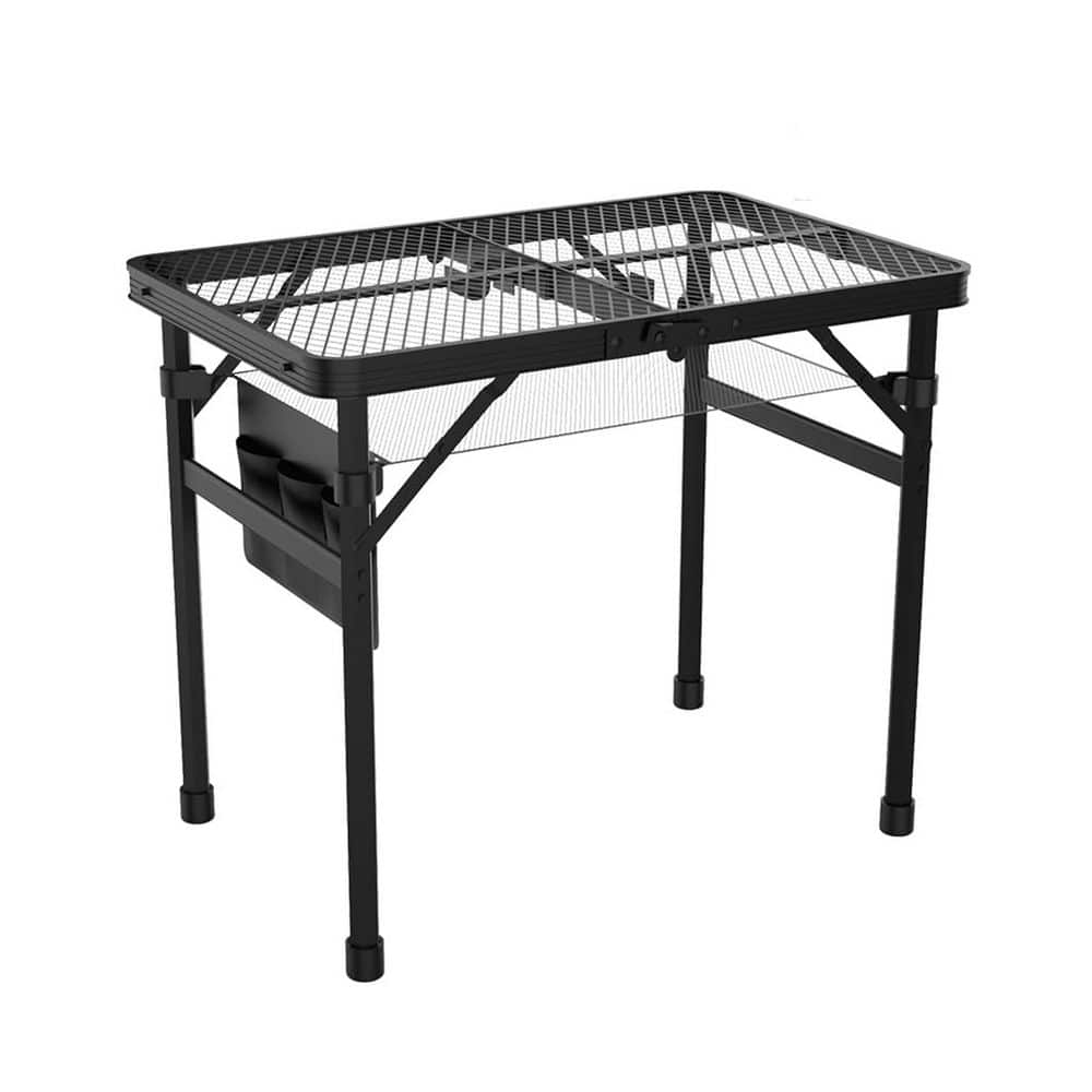 Foldable 16 in. Stainless Steel Rectangle Stainless Steel Picnic Tables Table Only without Umbrella Hole Adjustable price history on PriceWatchPro