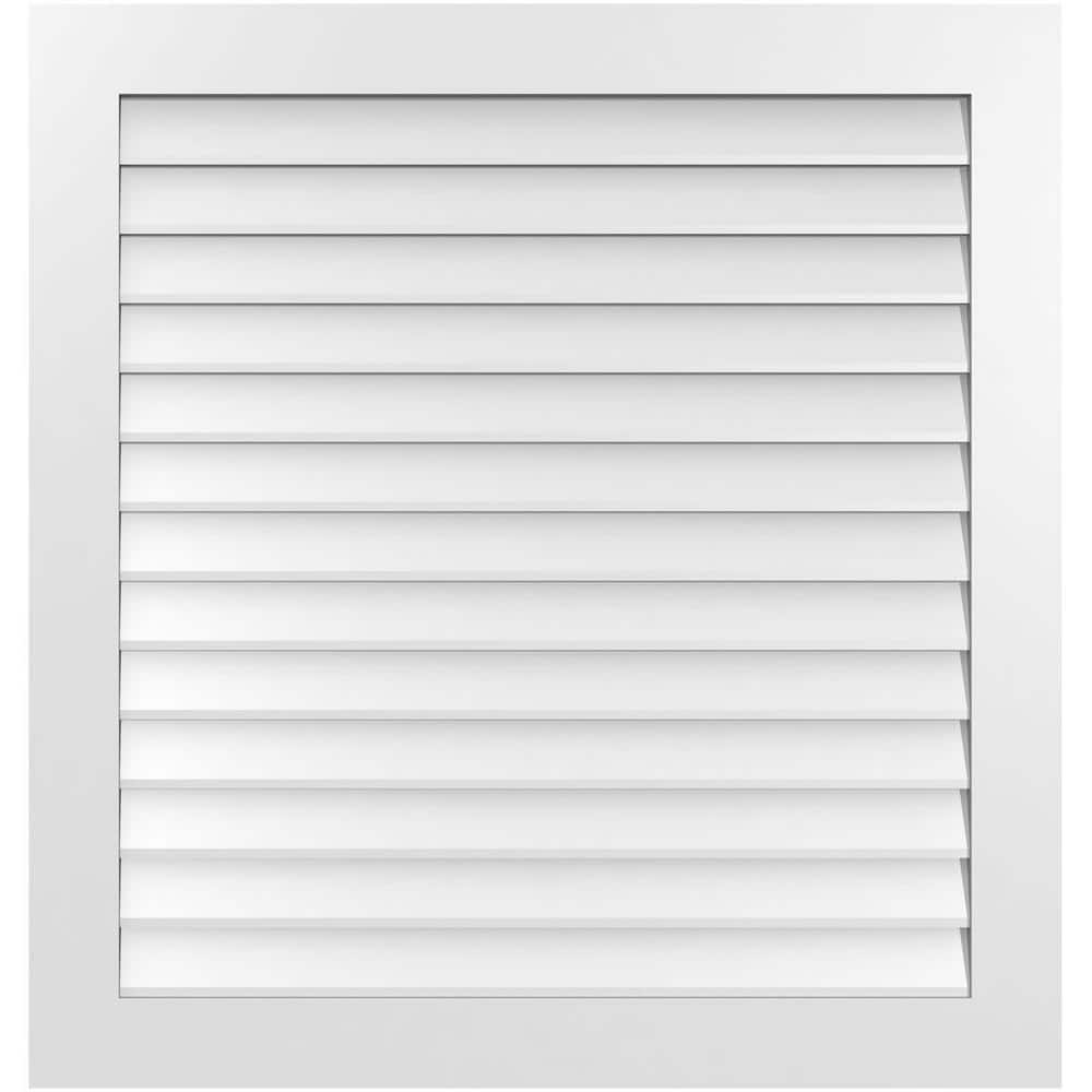 Ekena Millwork 40 X 42 Rectangular White Pvc Paintable Gable Louver