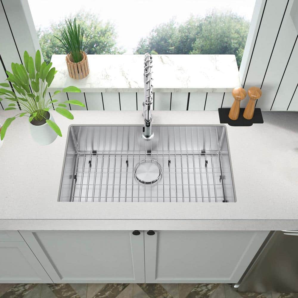 30'' Stainless Steel Single Bowl Undermount Kitchen Sink