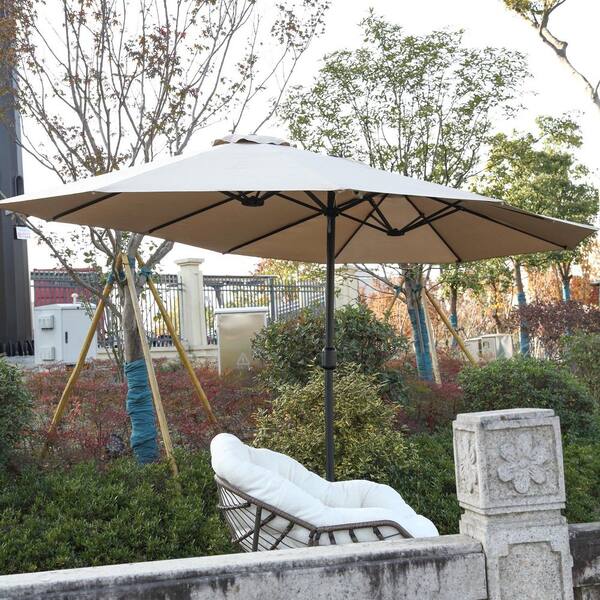large patio umbrella near me Business & Pleasure Co. The mode solar LED lights deliver up to 8 14.8 ft. Extra Large Patio