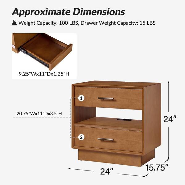【ナッパ】JOURNAL STANDARD FURNITURE JAYDEN CREATION Zaida Acorn 24 in. W Mid-century Modern 3