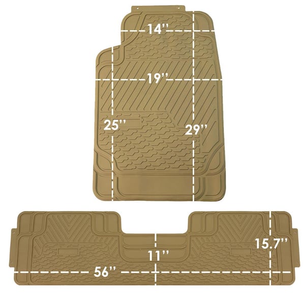 Wholesale Heavy Duty 2 Piece Winter All Weather Car Mat - Clear