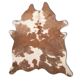 Josephine Brown and White 6 ft. x 7 ft. Specialty Cowhide Area Rug
