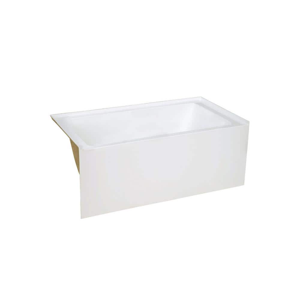 32" White Acrylic Alcove Bathtub with Apron