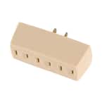 3-Outlet Polarized Adapter - Almond