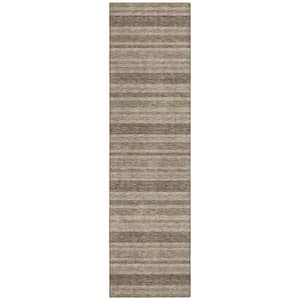 Chantille ACN531 Taupe 2 ft. 3 in. x 7 ft. 6 in. Machine Washable Indoor/Outdoor Geometric Runner Rug