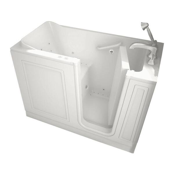 American Standard Acrylic Standard Series 51 in. x 26 in. Walk-In Whirlpool and Air Bath Tub with Quick Drain in White