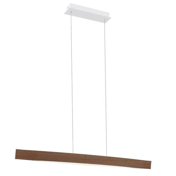 EGLO Fornes 100-Watt Oak Integrated LED Pendant