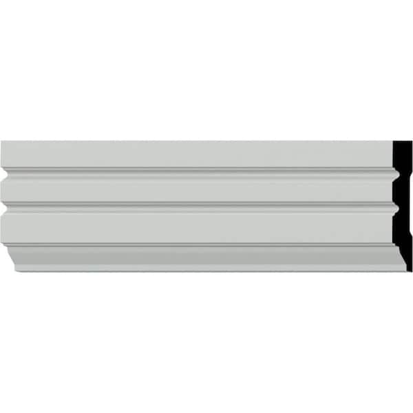 Ekena Millwork SAMPLE - 4 in. x 5/8 in. x 12 in. Urethane Fluted Panel Window and Door Casing