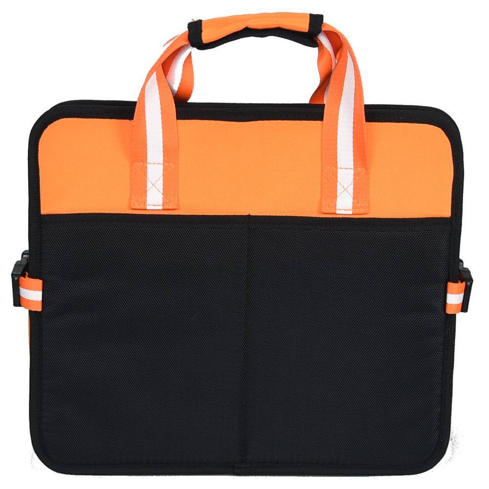 Large Orange Nylon Folding Travel Pet Bed