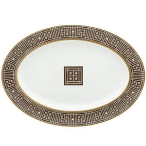 Infinity Bronze 14 in. (Bronze) Bone China Oval Platter