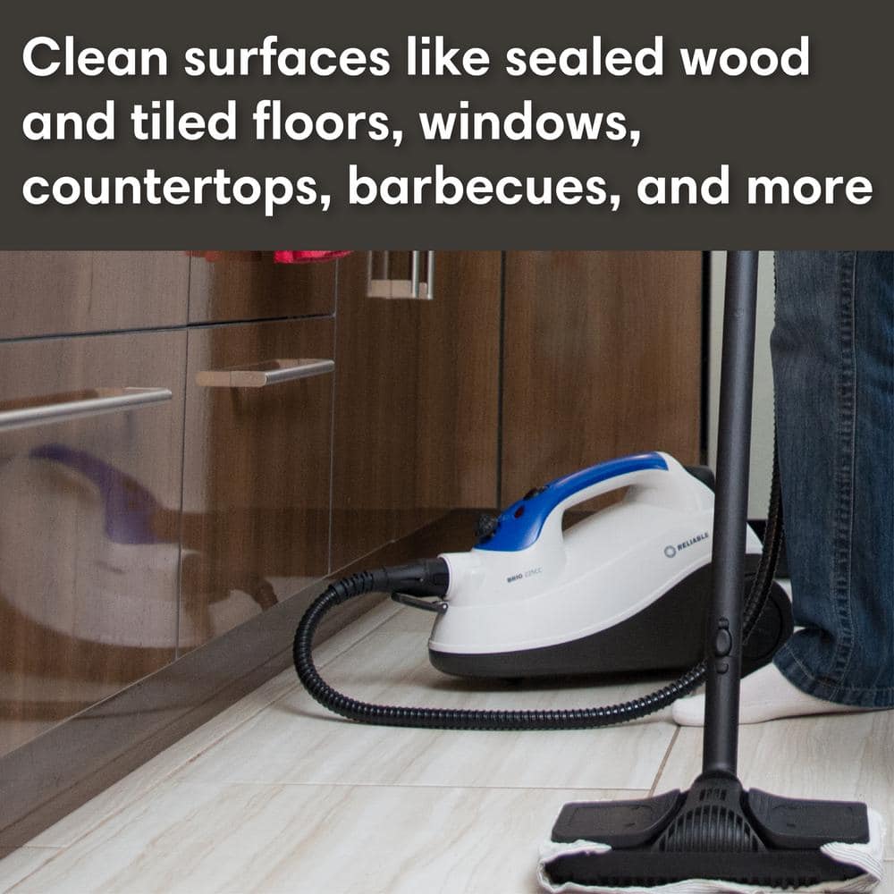 Brio 220CC White and Blue Canister Steam Cleaner with Accessory Kit