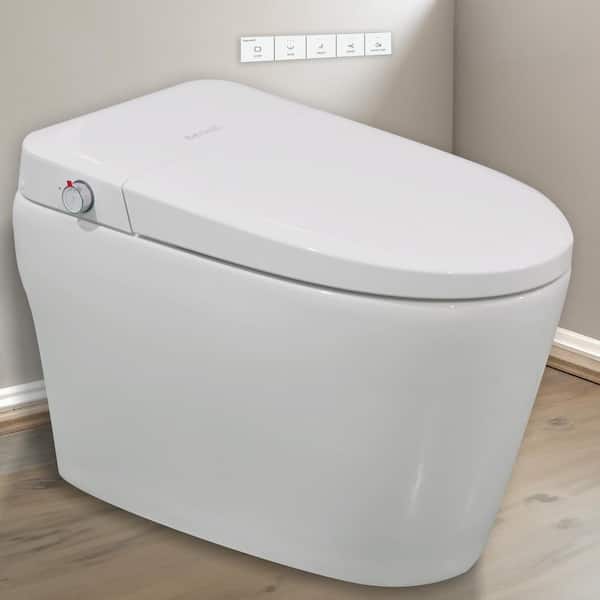 BENOLTI BN6100-S, Tankless Elongated Smart Bidet Toilet, 1.28 GPF in White with Auto Flush, Soft Close Heated Seat