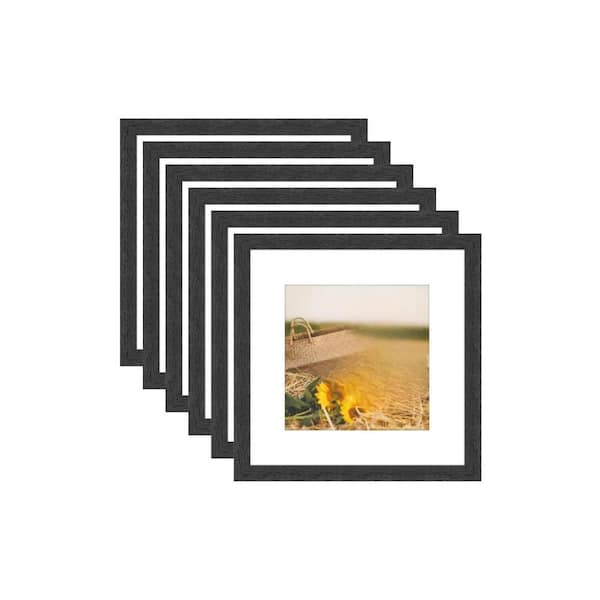 6-Pack 12" x 12" Black Wood Collage Frame for Wall